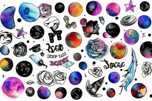 The keyboard deep in the space tattoo idea