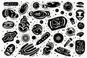 The keyboard deep in the space tattoo idea