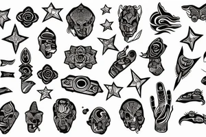 The keyboard deep in the space tattoo idea