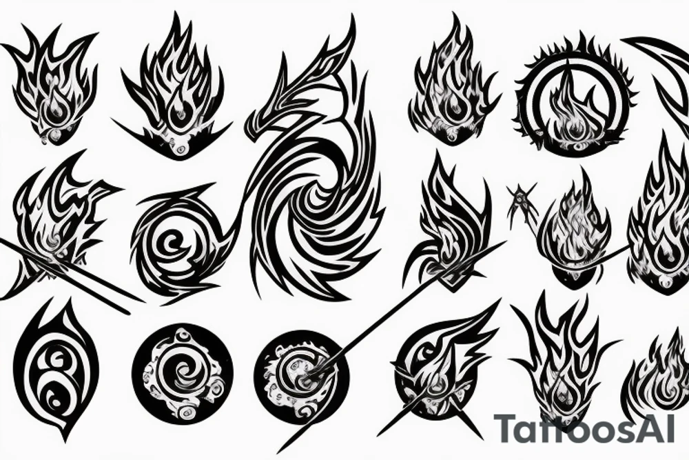 The water mage fight with the fire mage tattoo idea