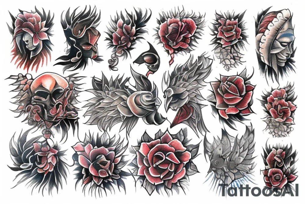 The computer code with fire and frost tattoo idea