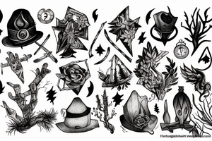 The blind old magician wandered through the forest at night tattoo idea