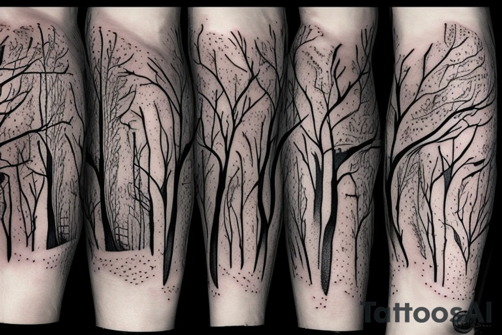 The blind old magician wandered through the forest at night tattoo idea