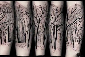 The blind old magician wandered through the forest at night tattoo idea