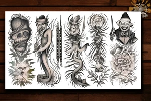 The blind old magician wandered through the forest at night tattoo idea