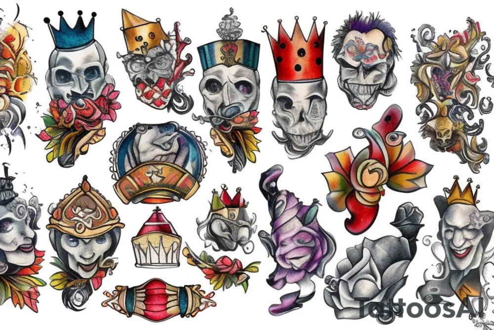 The king and jester tattoo idea