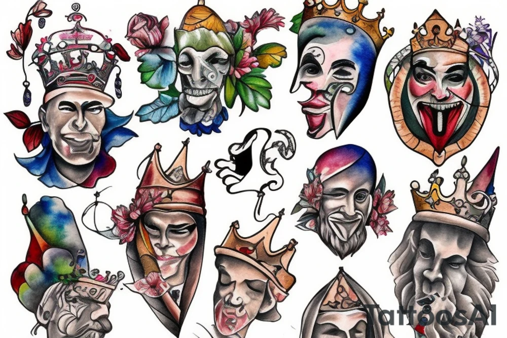 The king and jester tattoo idea