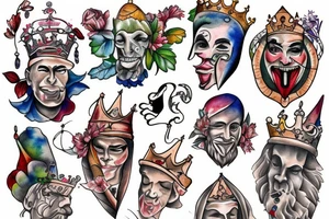 The king and jester tattoo idea