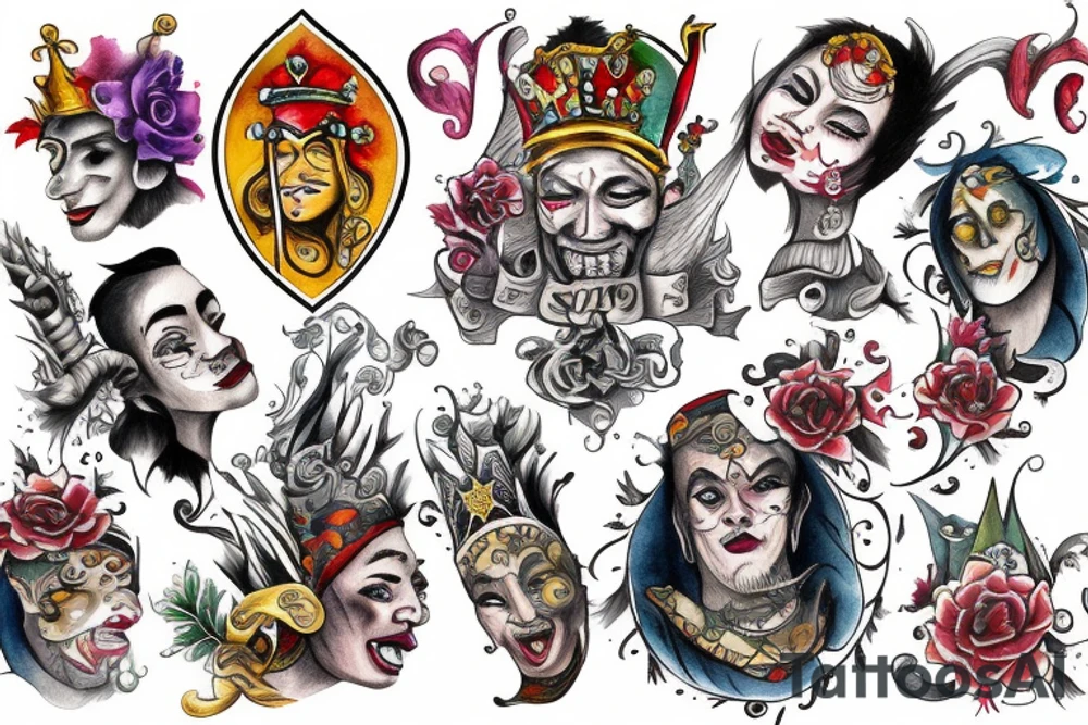 The king and jester tattoo idea
