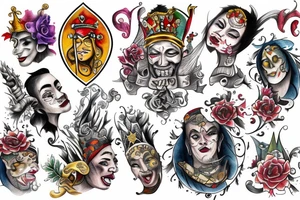 The king and jester tattoo idea