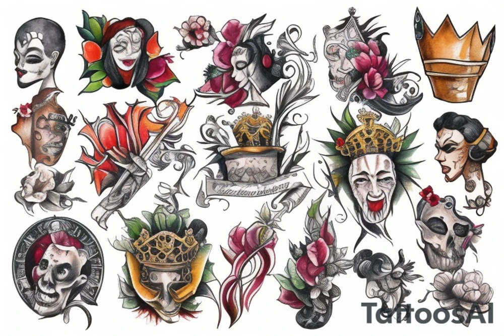 The king and jester tattoo idea