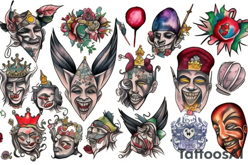 The king and jester tattoo idea