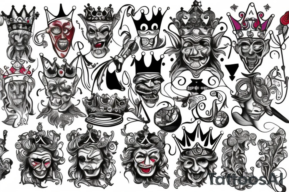 The king and jester tattoo idea