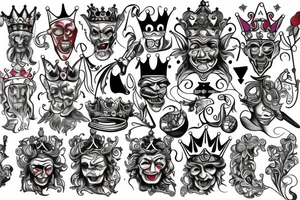 The king and jester tattoo idea