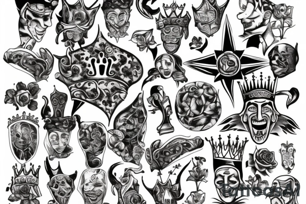 The king and jester tattoo idea