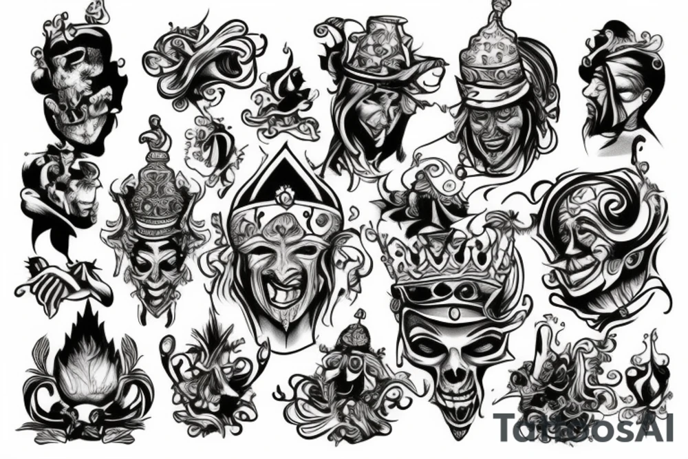 The king and jester tattoo idea