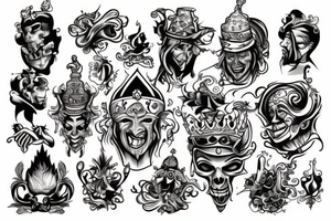 The king and jester tattoo idea
