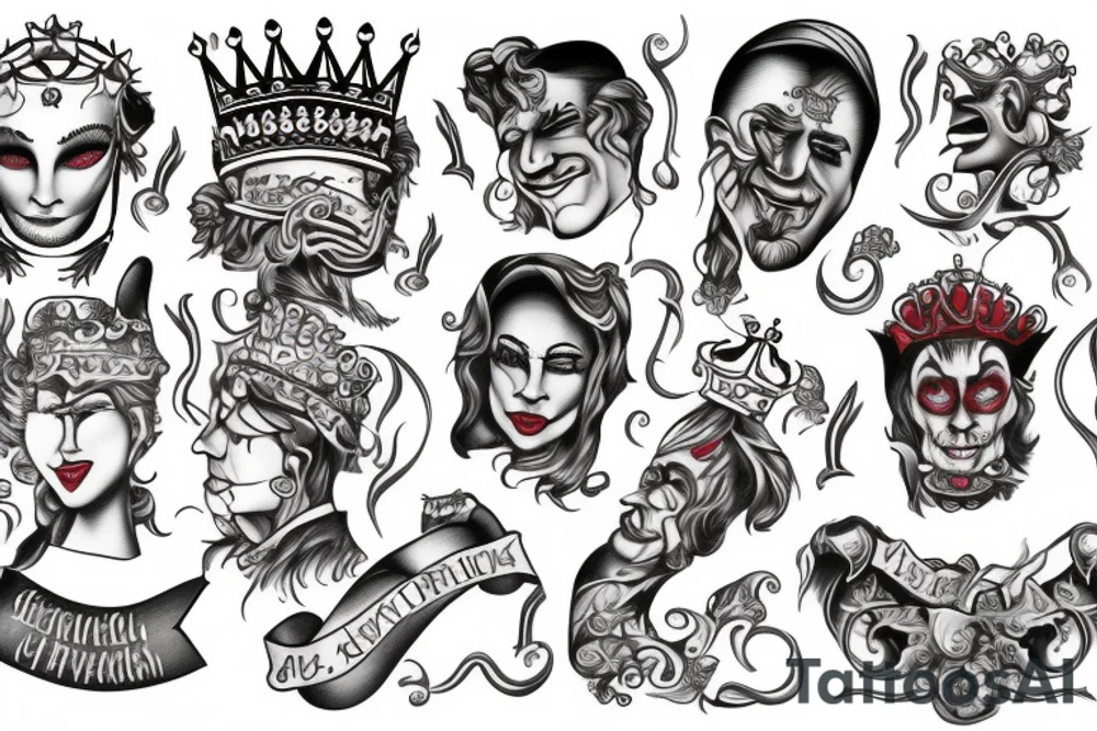 The king and jester tattoo idea