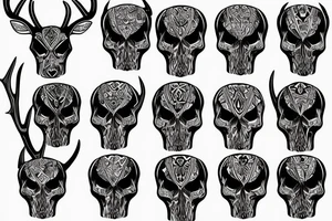 deer skull tattoo idea