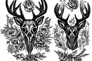 deer skull tattoo idea