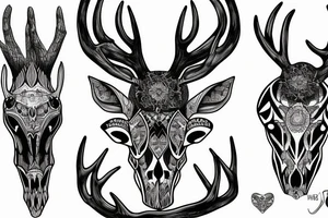 deer skull tattoo idea