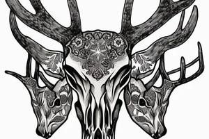 deer skull tattoo idea