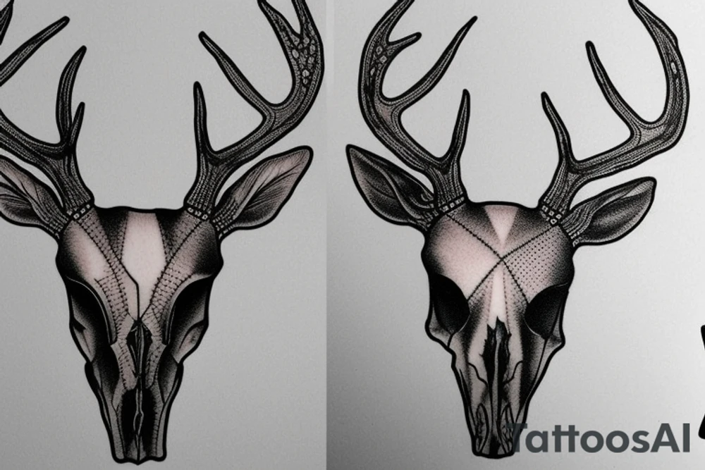 deer skull tattoo idea