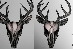 deer skull tattoo idea