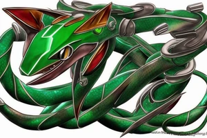 Shiny Mega Rayquaza tattoo idea