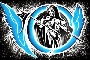 arch angel Michael of the south
element of fire 
energy lightening blue fire 
symbol is the sword tattoo idea