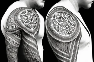 merkaba on neck tattoo idea