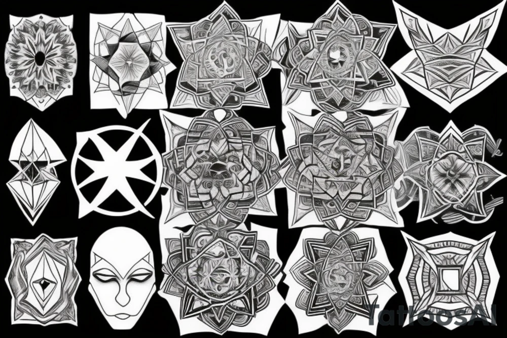 merkaba on neck tattoo idea