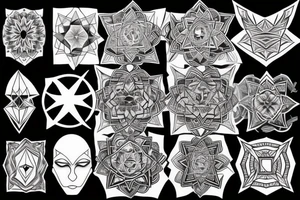 merkaba on neck tattoo idea
