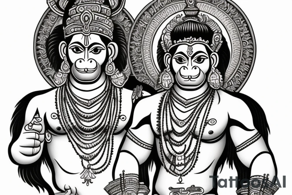 Lord hanuman tattoo idea