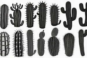 Phallic cactus tattoo idea