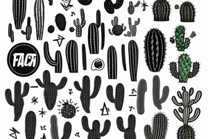 Phallic cactus tattoo idea