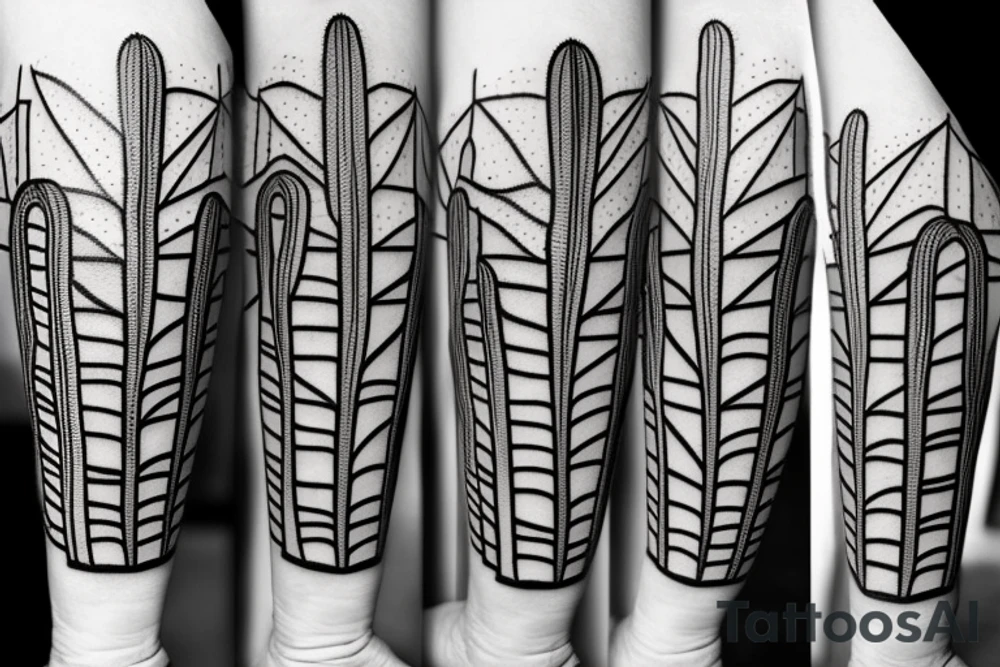 Cactus and sailboat tattoo idea