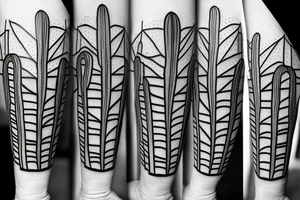 Cactus and sailboat tattoo idea