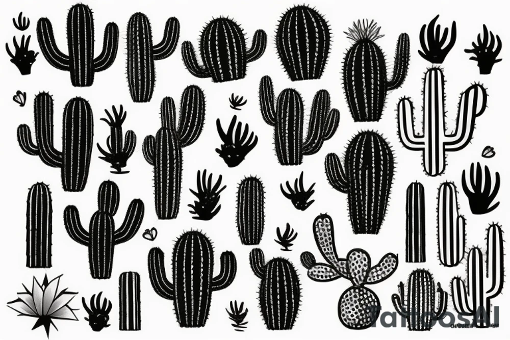 Tequila and cactus tattoo idea