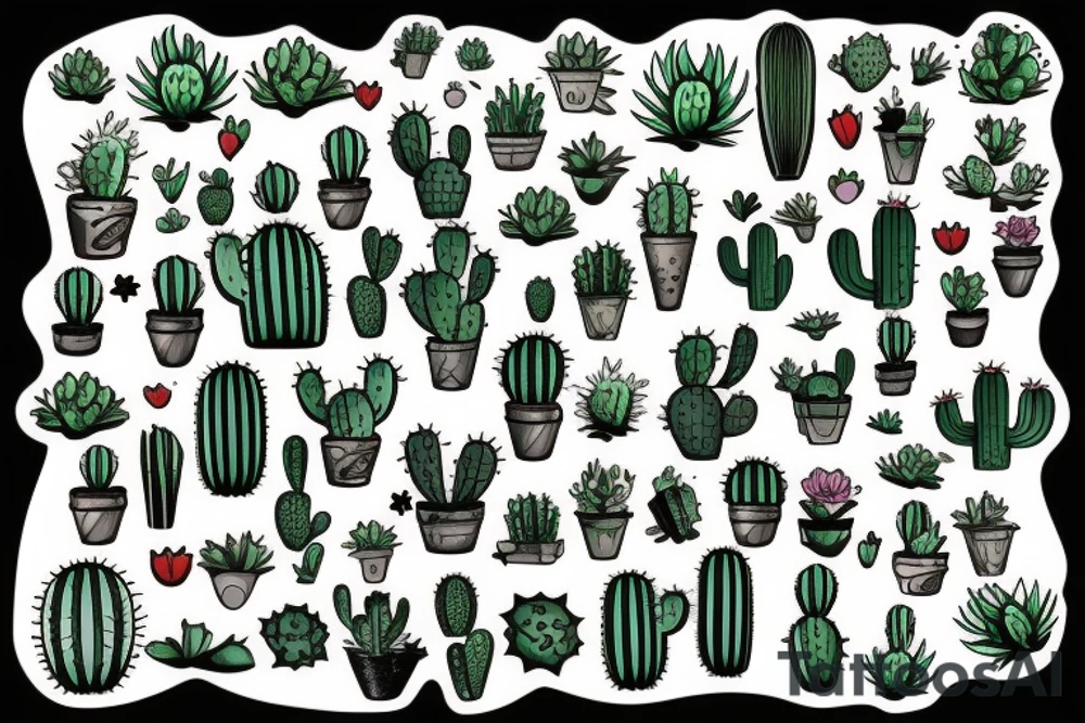 Cactus tattoo idea