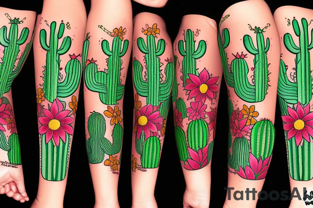 Cactus in Baja tattoo idea