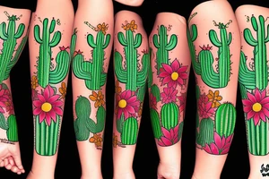 Cactus in Baja tattoo idea