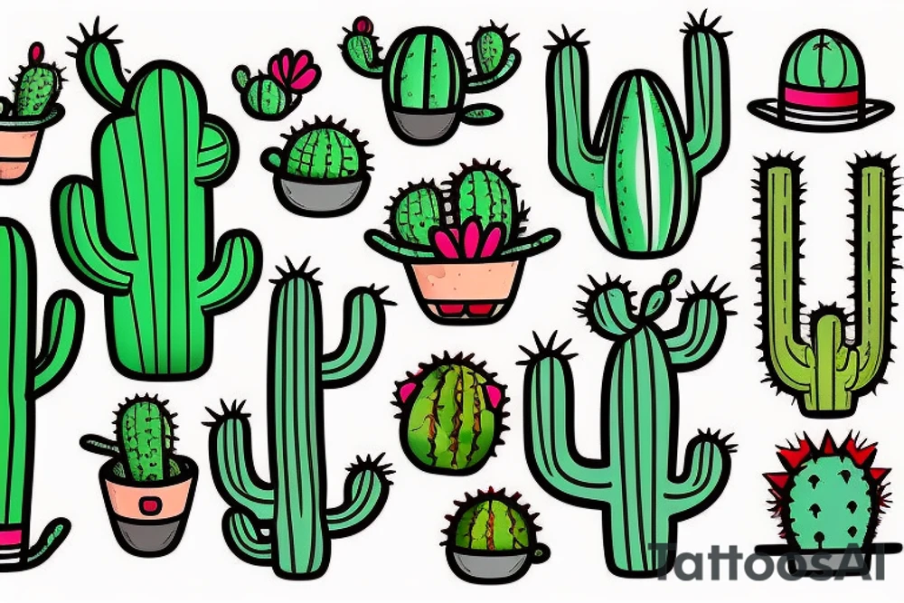 Cactus in Baja tattoo idea