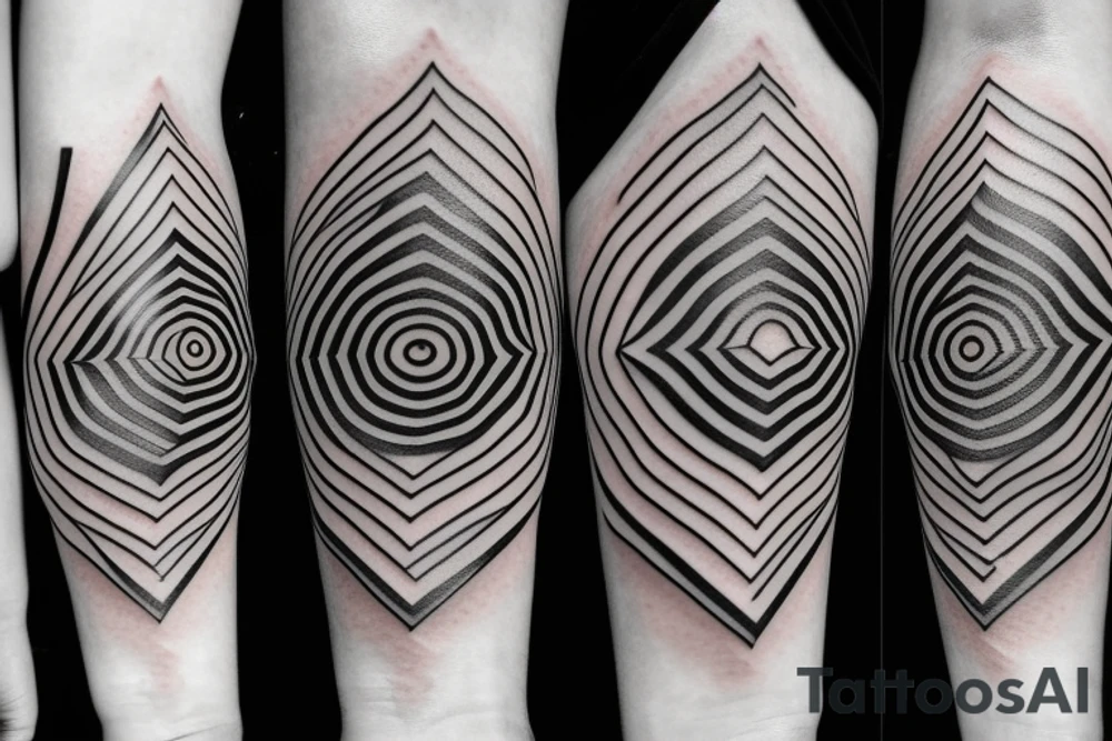 Geometric eye paleness style tattoo idea