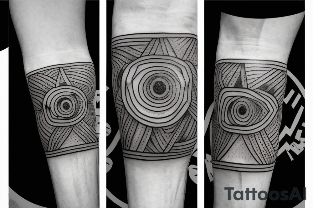 Mauri style human eye tattoo idea