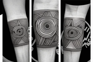 Mauri style human eye tattoo idea