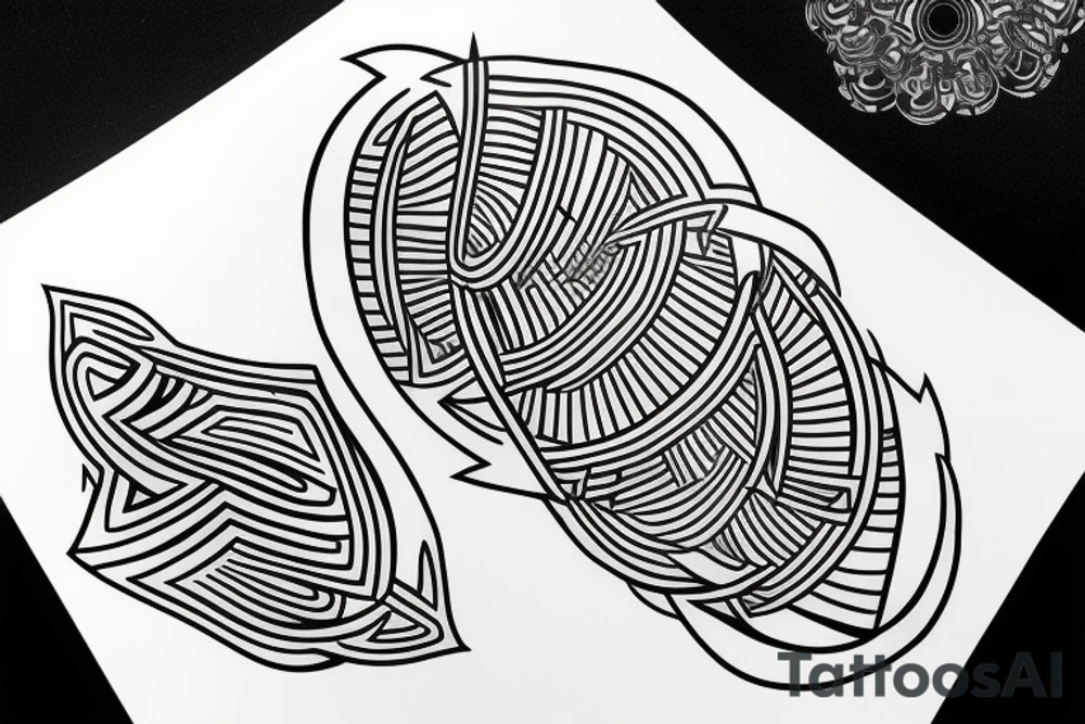 Mauri style human eye tattoo idea