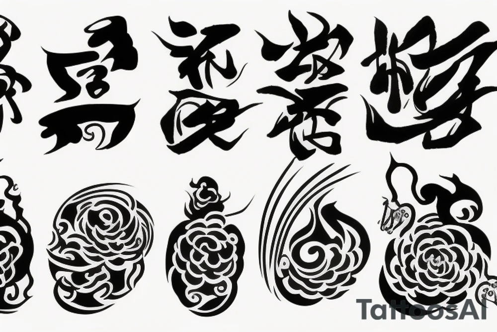 asian theme tattoo idea