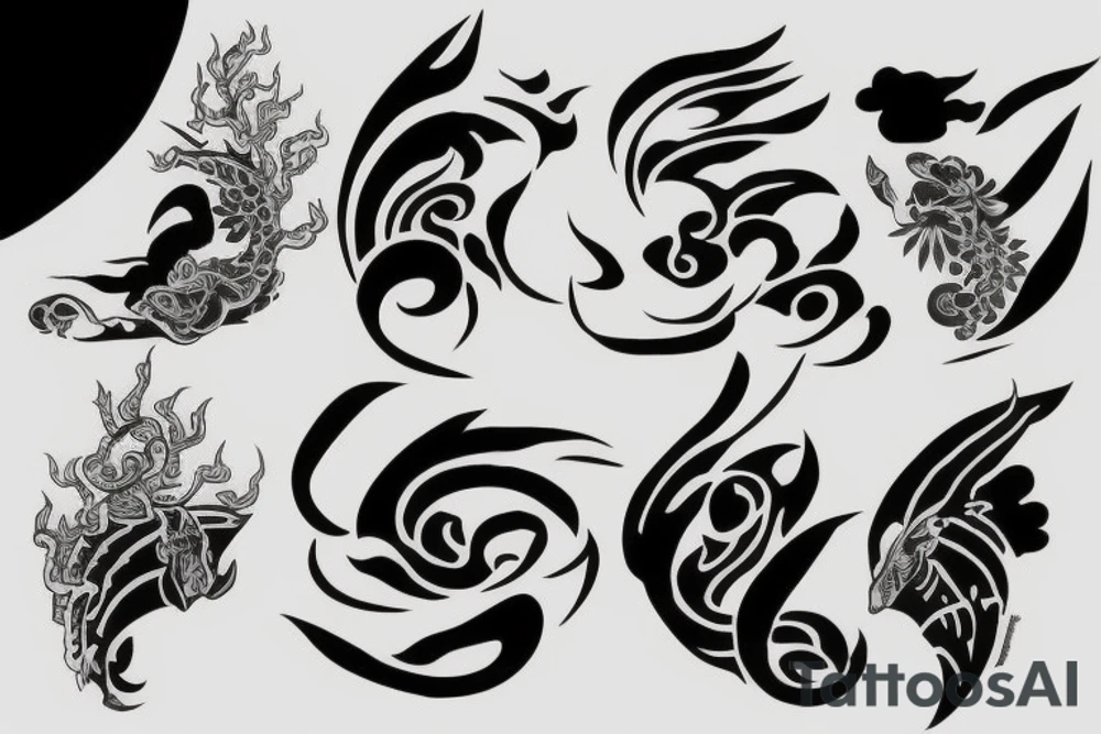 asian theme tattoo idea