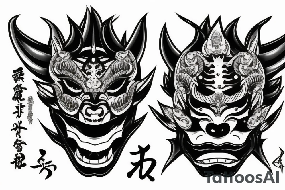 Hannya mask tattoo idea